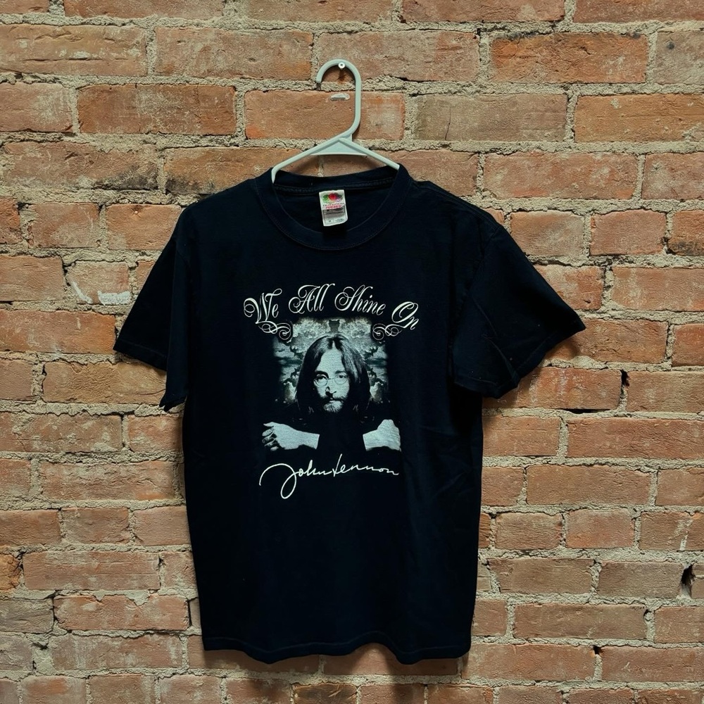 $75 2005 John Lennon "We Are All The Same" black tshirt